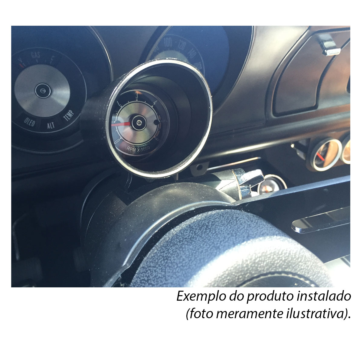 Contagiro Coluna e Relógio Horas Ford Maverick GT V8