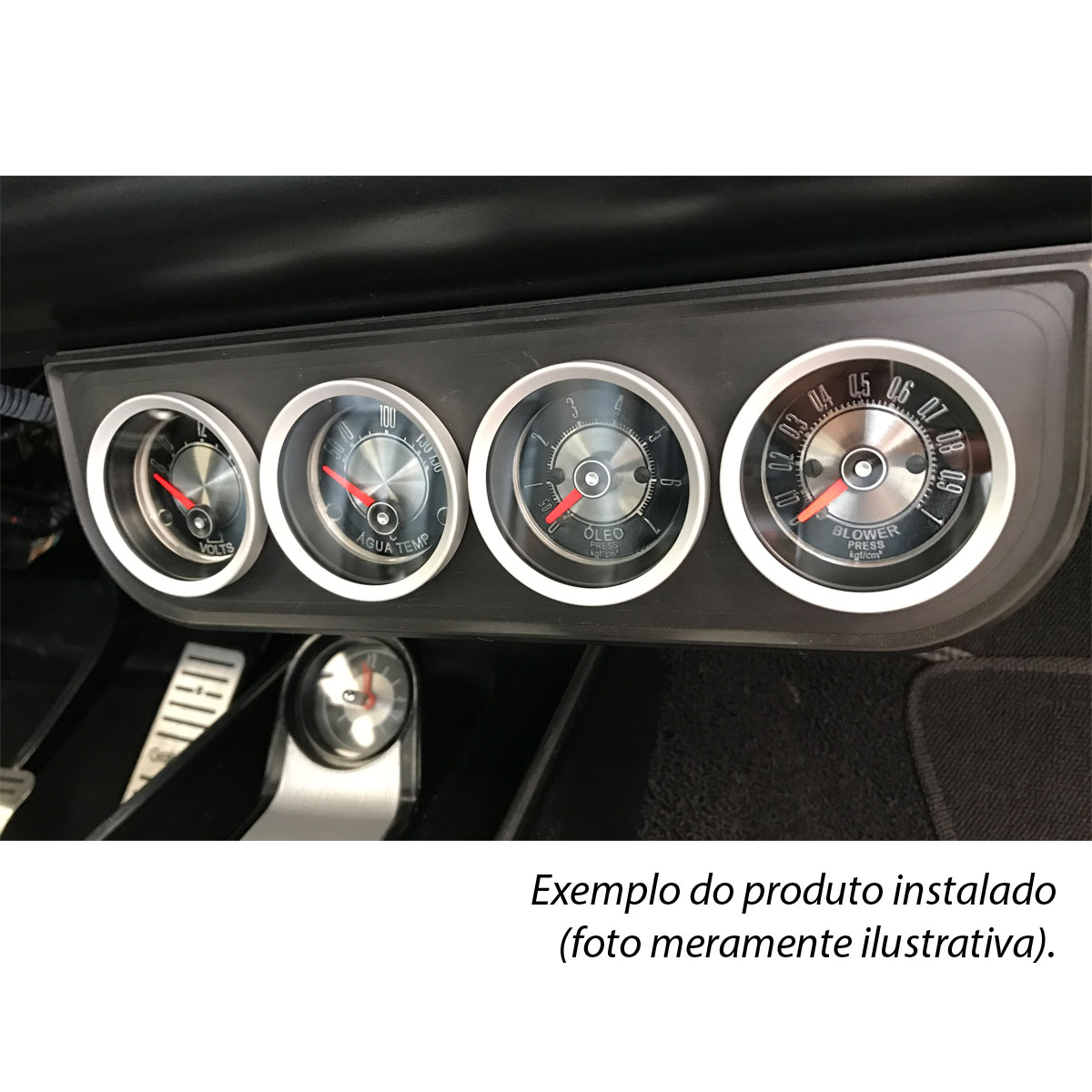 Kit 4 Manômetros Mecânico Injeção Ford Mustang