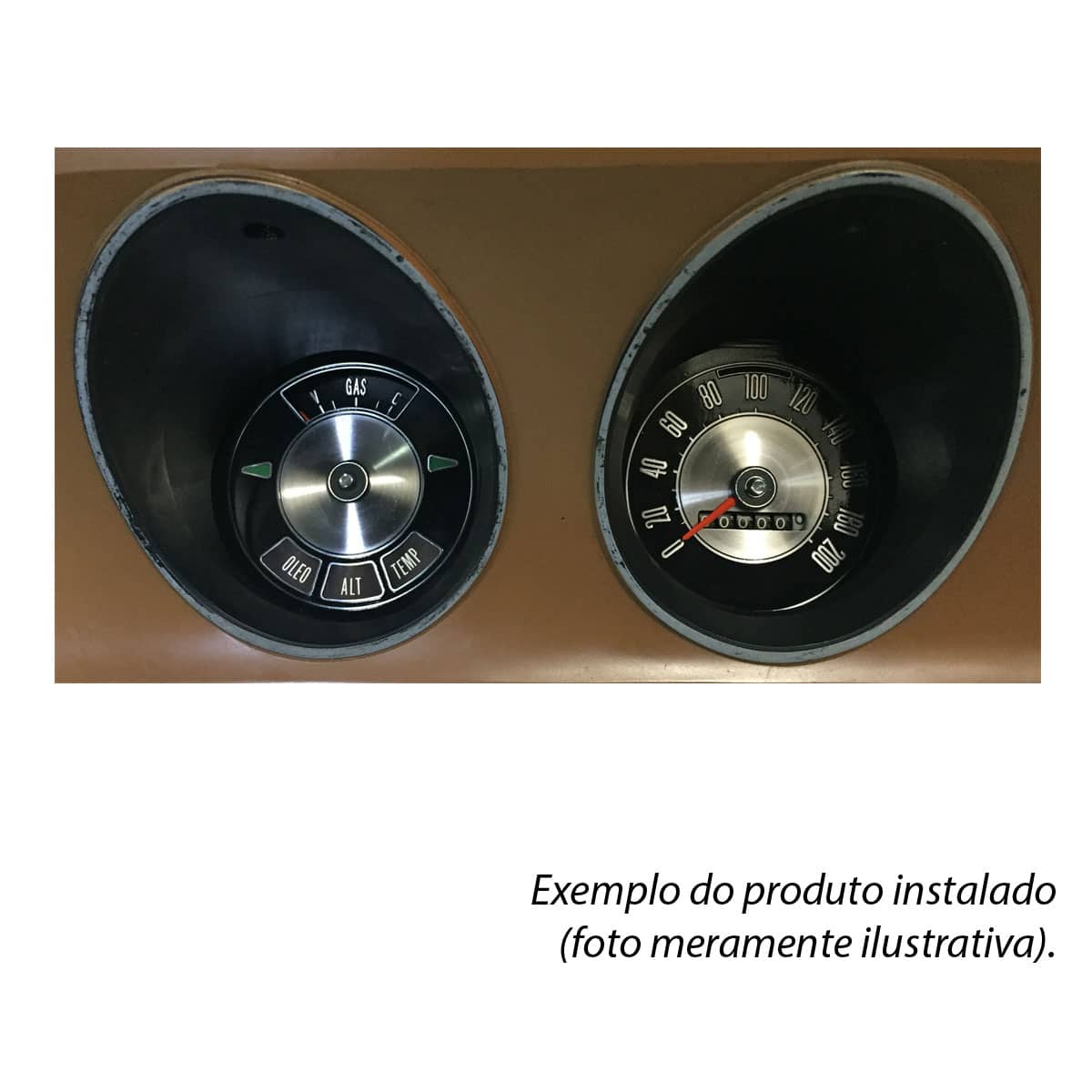 Mostradores Inox Painel Fase 1 Ford Maverick