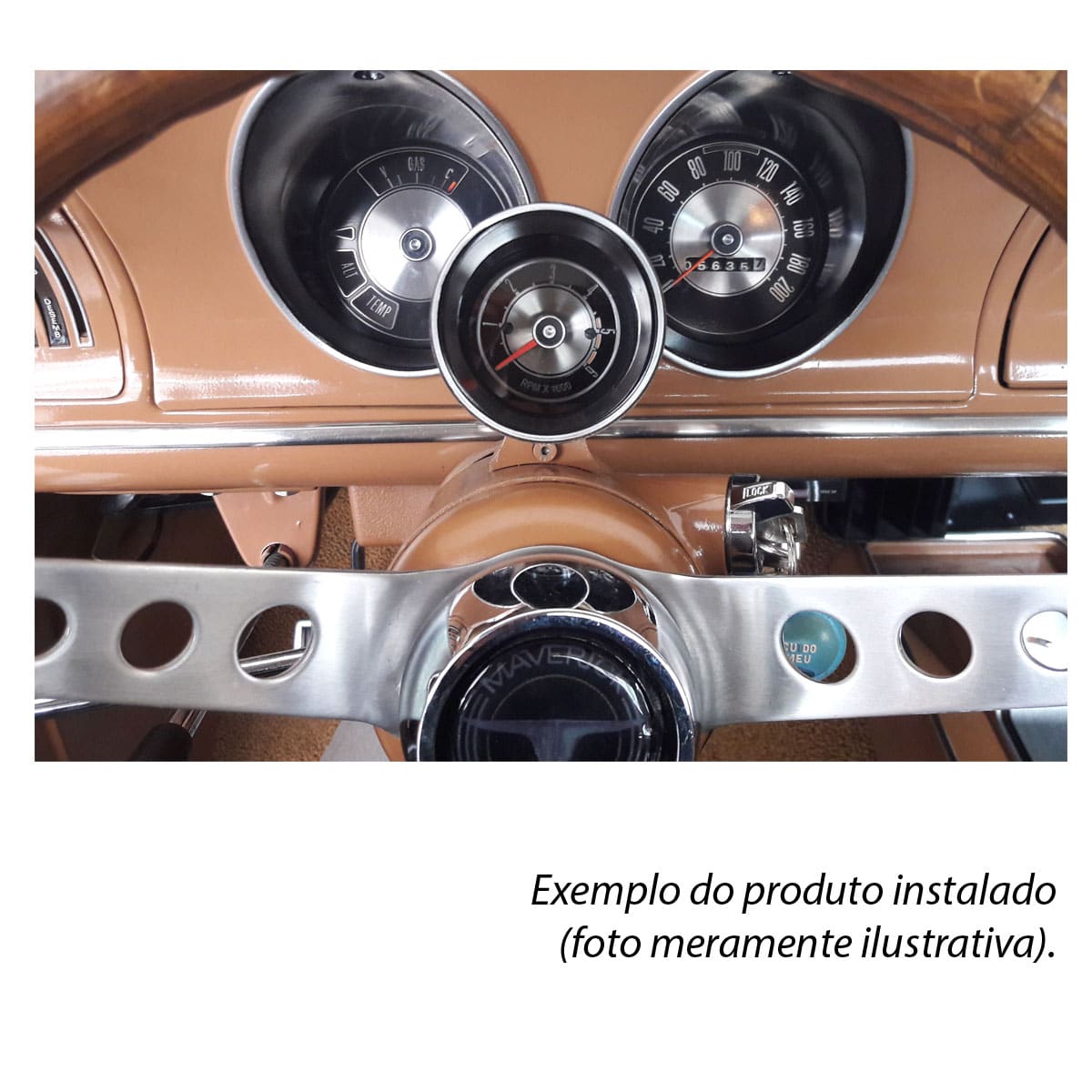 Mostradores Inox Painel Fase 2 Ford Maverick
