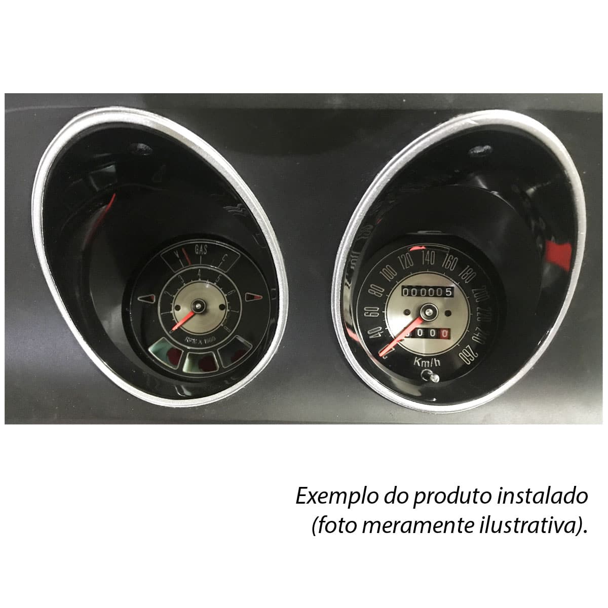 Conjunto Mostradores Inox para Painel Ford Maverick