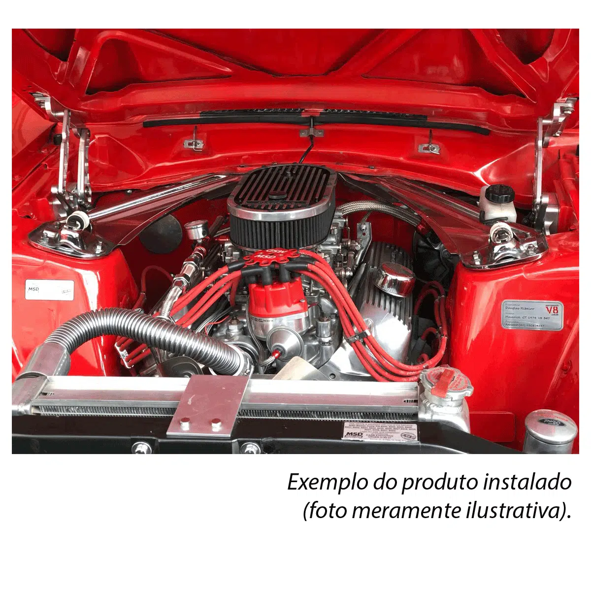 Dobradiças Billet Polished Capô Ford Maverick - Imagem 6