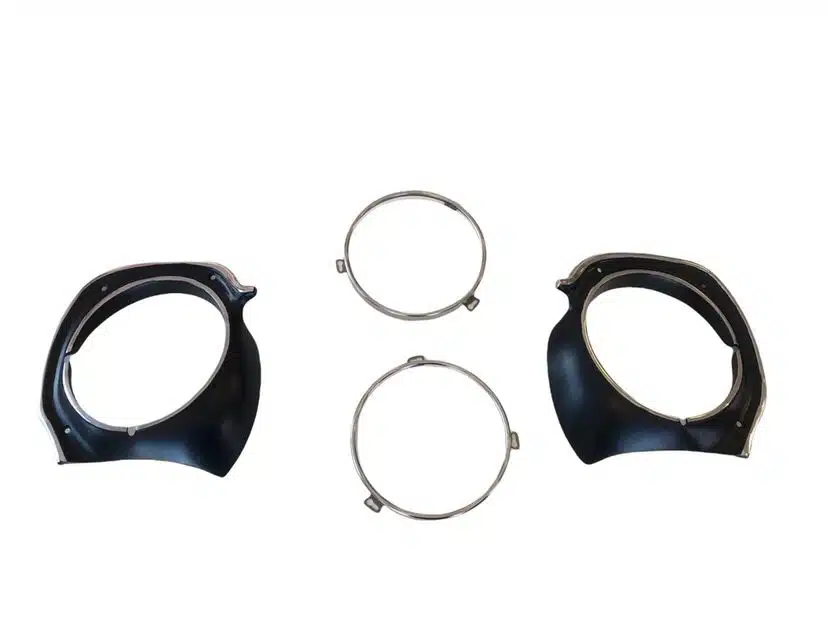 Kit Friso e Aro Farol Grade Dianteira Preta Ford Maverick Modelo Fase 1 - Imagem 9