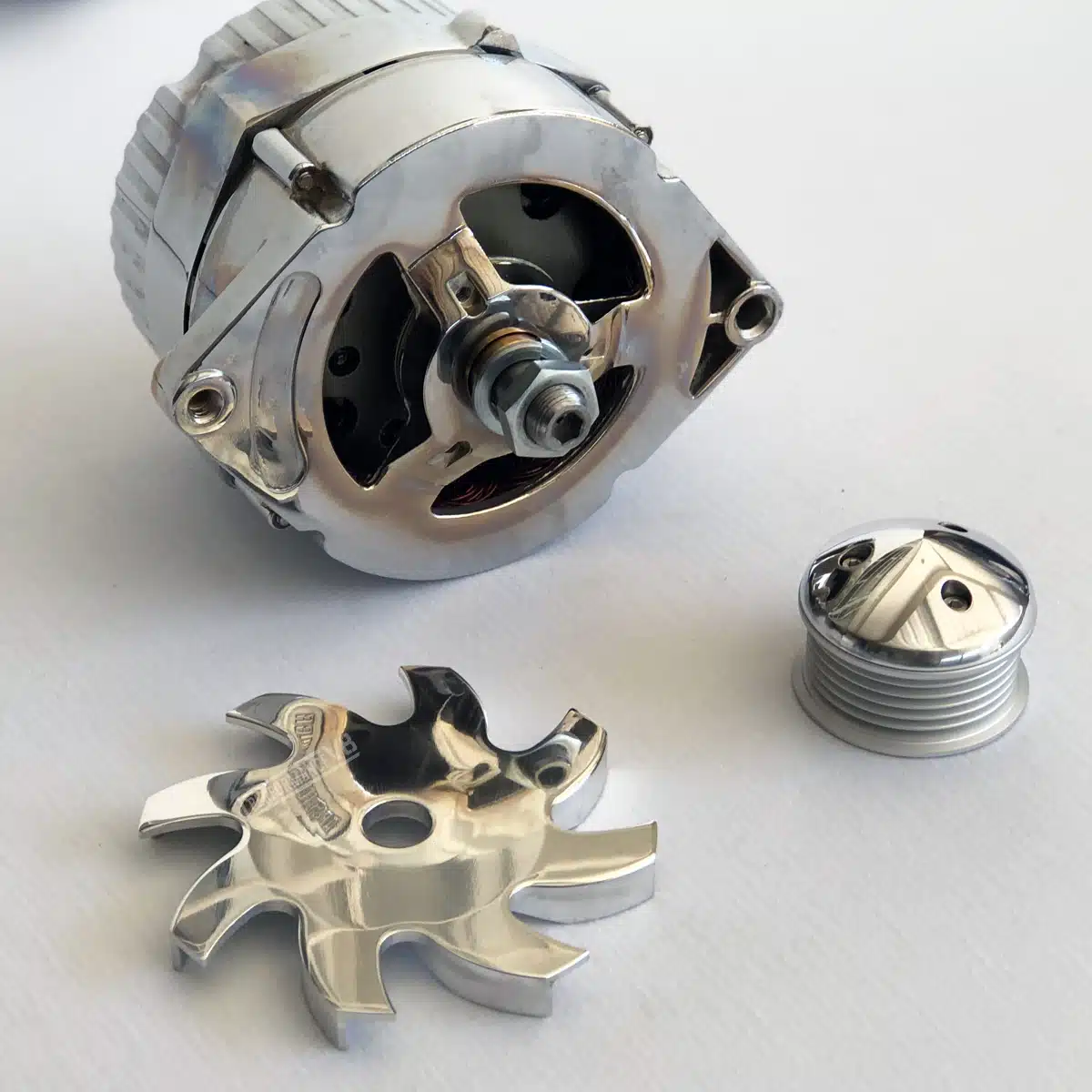 Alternador Cromado Polia Universal 100 amp - Imagem 3