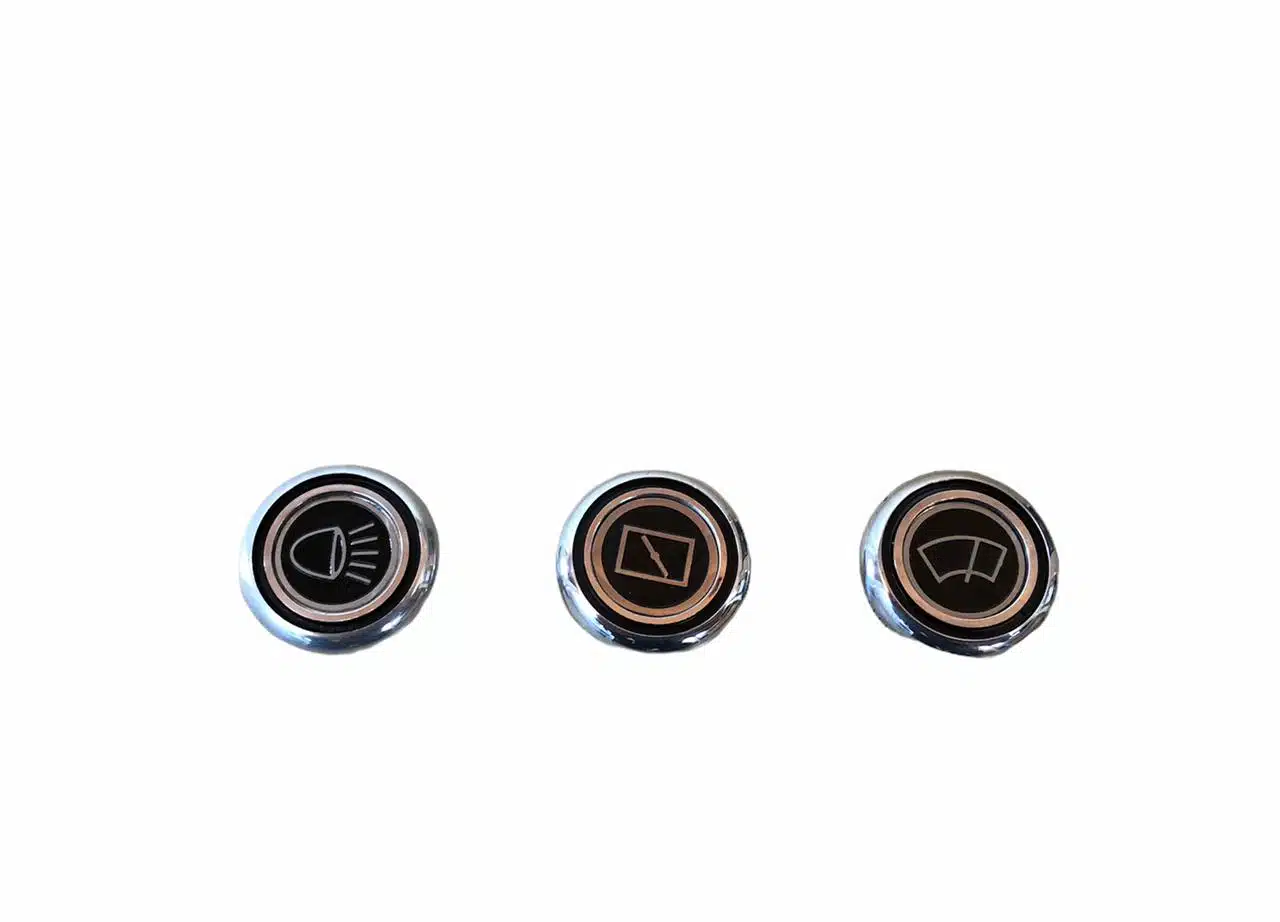 Conjunto Botões Painel Billet Ford Corcel 3 pçs