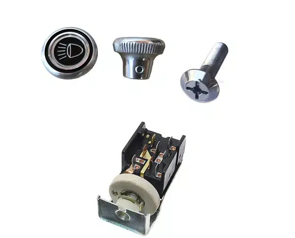 Kit Chave Comando Botão e Trava Farol Ford Maverick Fase 1