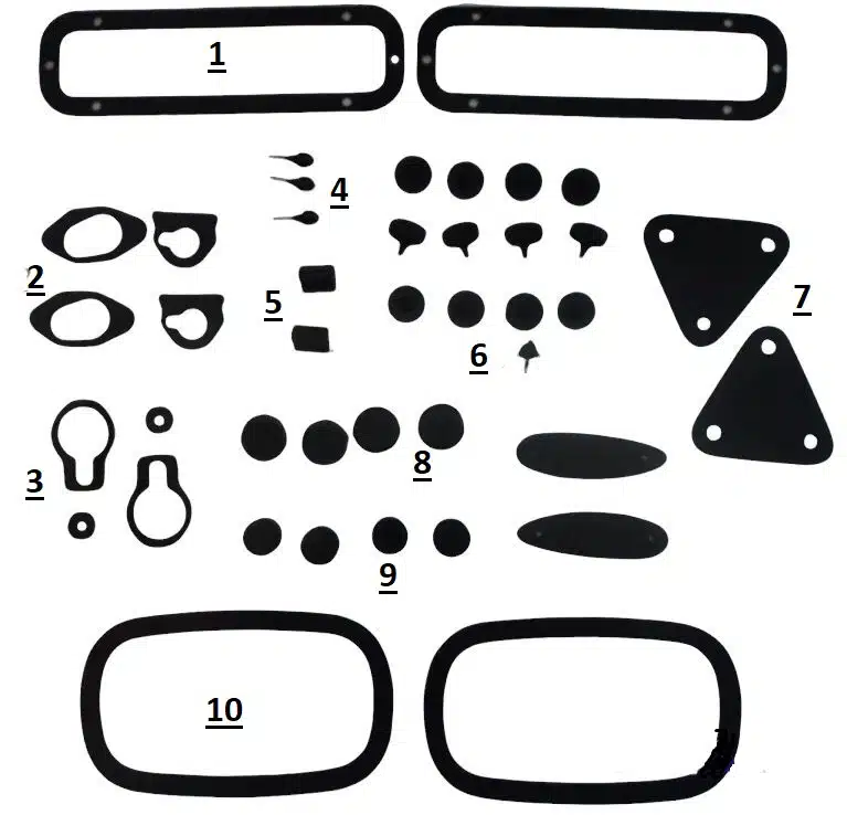 Kit Restauração Borrachas Carroceria A10 C10 D10 C14 - Imagem 3