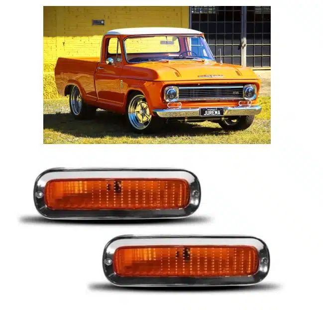 Lanternas Dianteira Par Chevrolet C10 D10 C10 C14 Âmbar Pisca Seta