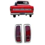 Lanterna Traseira Ford F100 F1000 1972 1985 Vermelha com Friso Completa