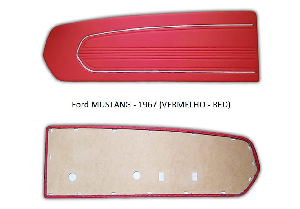 Forro de Porta Vermelho Ford Mustang 1967