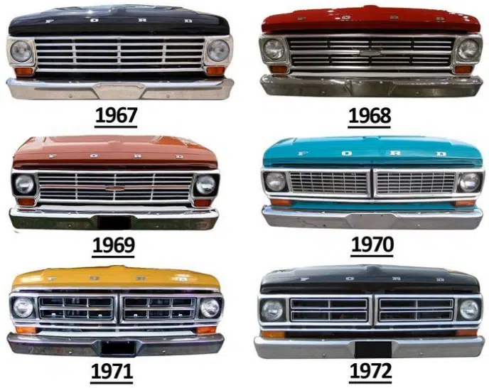 Grade Dianteira Nova Ford F100 Modelo USA 1967-1969 - Imagem 3