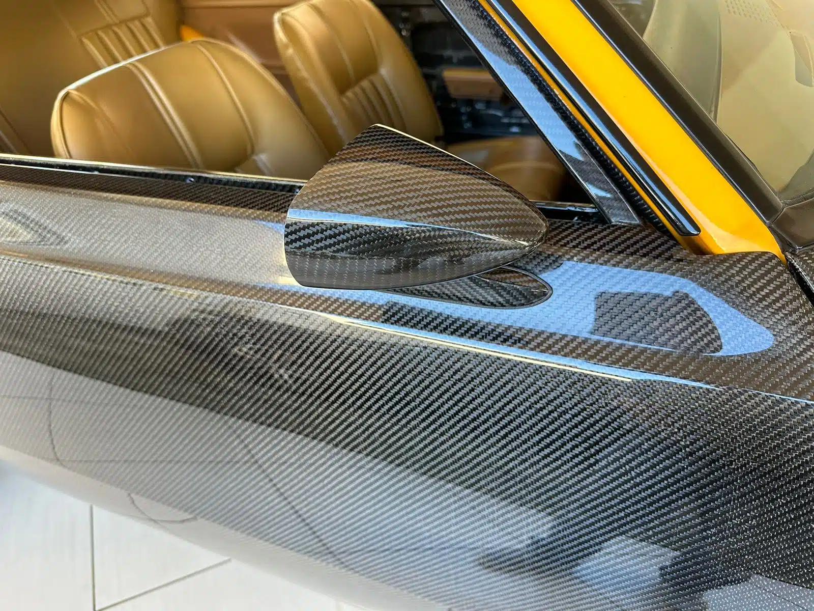 Espelho Retrovisor Elétrico Concha Fibra de Carbono Ford Mustang - Imagem 5