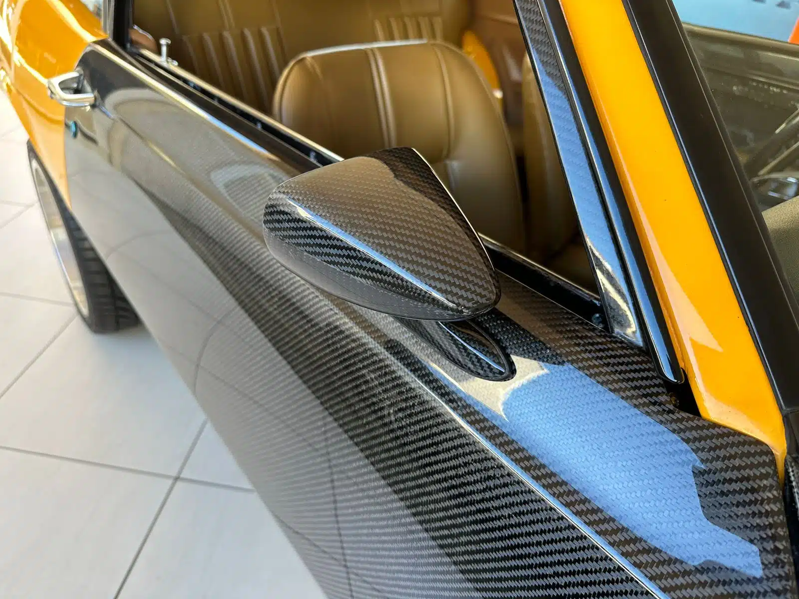 Espelho Retrovisor Elétrico Concha Fibra de Carbono Ford Mustang - Imagem 2