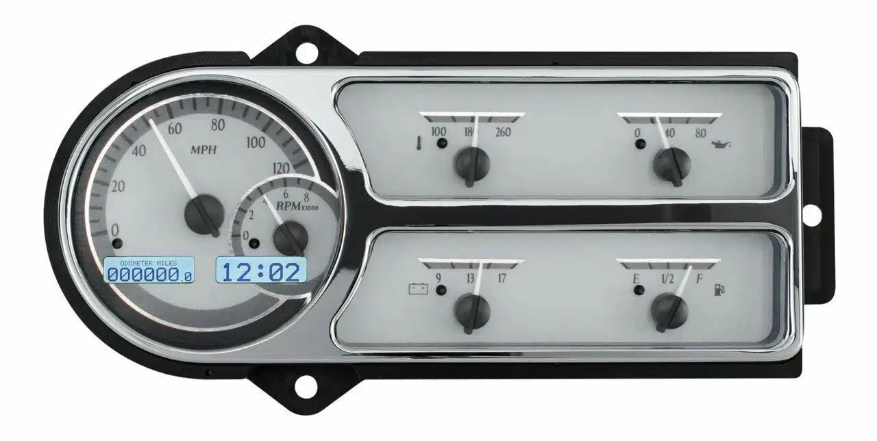 Painel de Instrumentos White Chrome Digital Ford F1 1948-1950