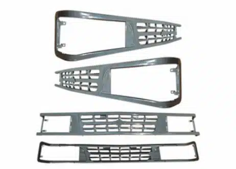 Grade Frontal C/ Aro Farol Antigo Cinza Chevrolet D20 PerformanceV8