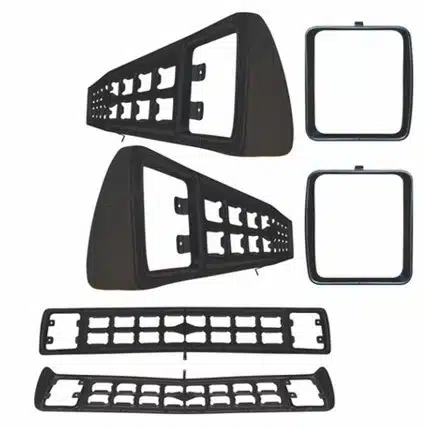 Grade Frontal Preta C/ Aro de Farol Ford F-1000 F-4000 PerformanceV8