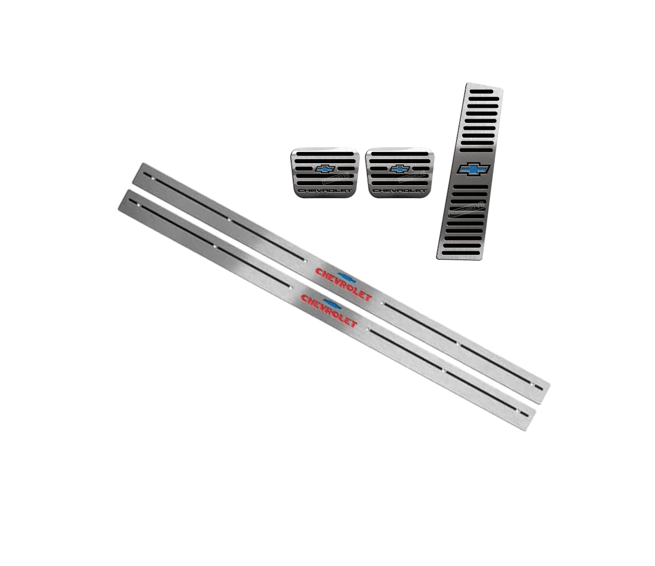 Kit Pedaleira Soleira Friso Porta Inox Chevrolet V8 Pick Up Boca de Sapo PerformanceV8