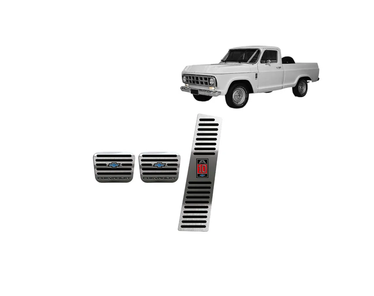 Pedaleira Inox Chevrolet A10 PerformanceV8
