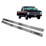 Soleira Friso Inox Porta F1000 1984/1992 Logo Ford PerformanceV8