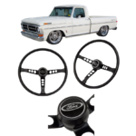 Volante Ford F100 Preto Furos Logo Ford 1972 -1984 Performance V8