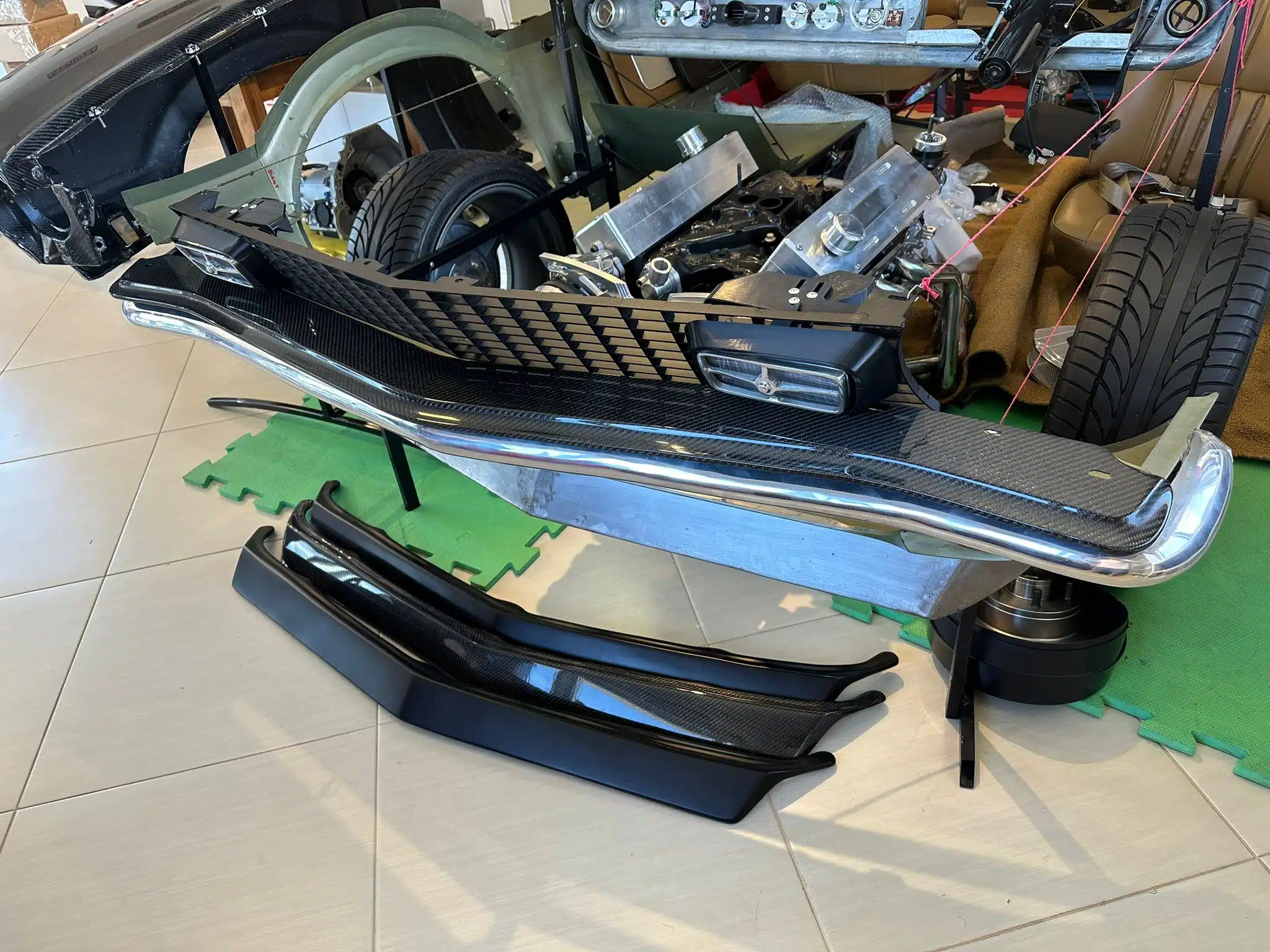 Bigode Acabamento Interno Parachoque Dianteiro Fibra Carbono Ford Maverick - Imagem 7