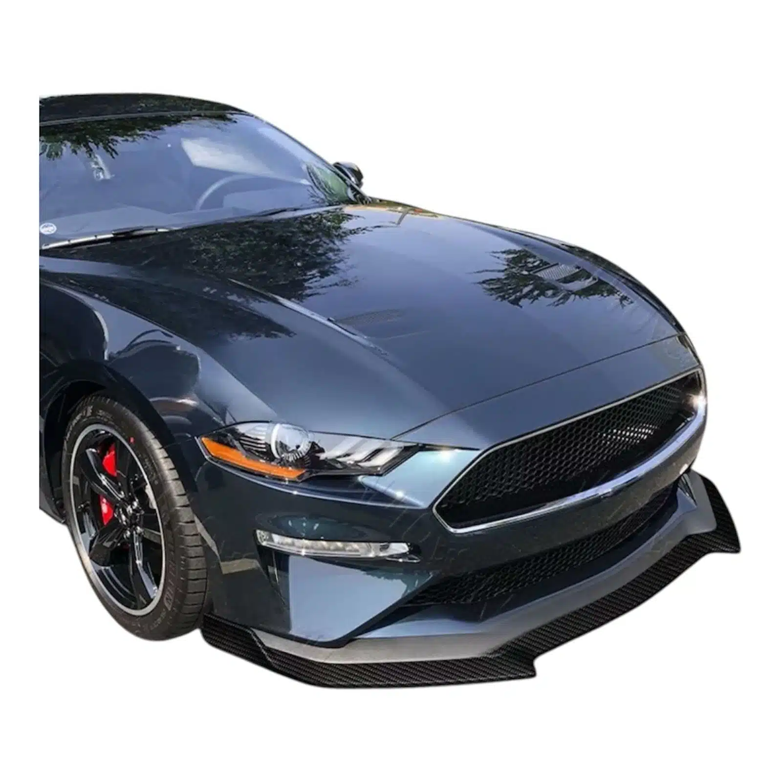 Spoiler Lip Parachoque Frontal Fibra Carbono Ford Mustang 2015-2023 - Imagem 2