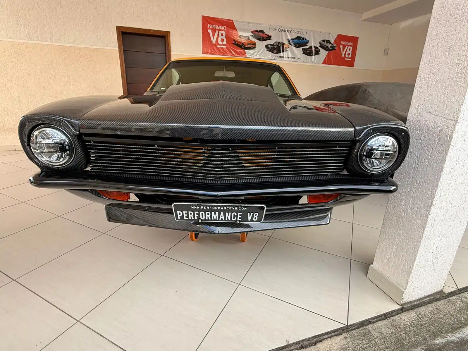 Grade Dianteira Radiador Fibra de Carbono Ford Maverick - Imagem 2
