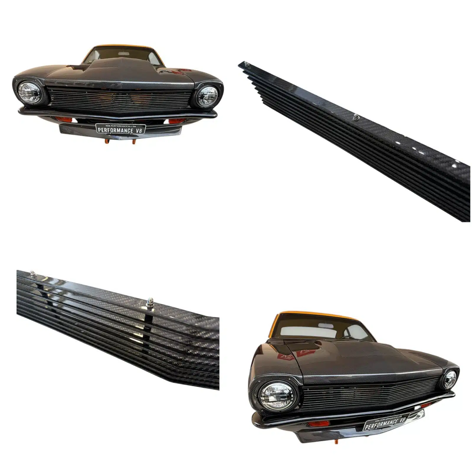 Grade Dianteira Radiador Fibra de Carbono Ford Maverick